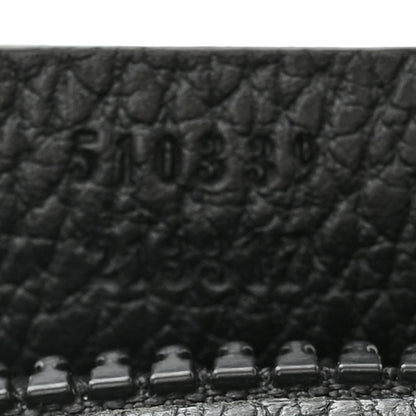 Gucci Nylon Monogram Dollar Calfskin Small Flat Messenger Bag Black 7 of 11