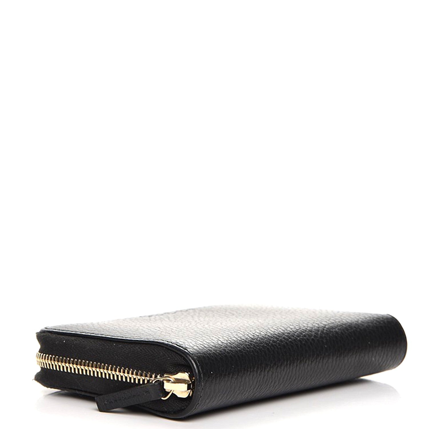Gucci Pebbled Calfskin Zip Around Wallet Black 4 of 7