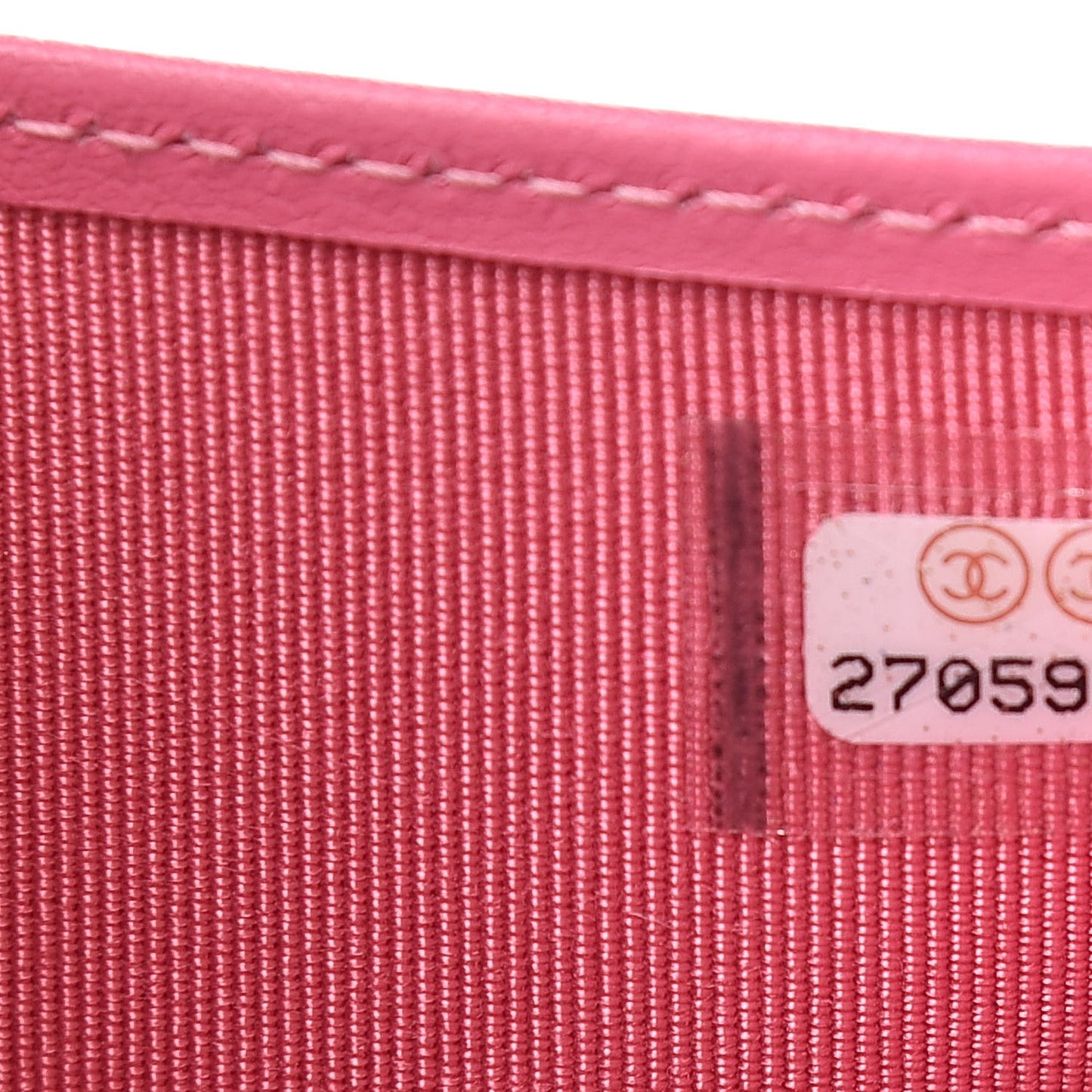 Caviar Quilted Compact Flap Wallet Pink