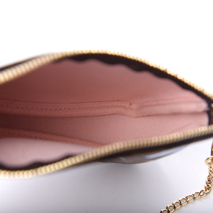 Louis Vuitton Damier Ebene 2020 Christmas Animation Big Wheel Mini Pochette Accessories Rose Ballerine 4 of 10