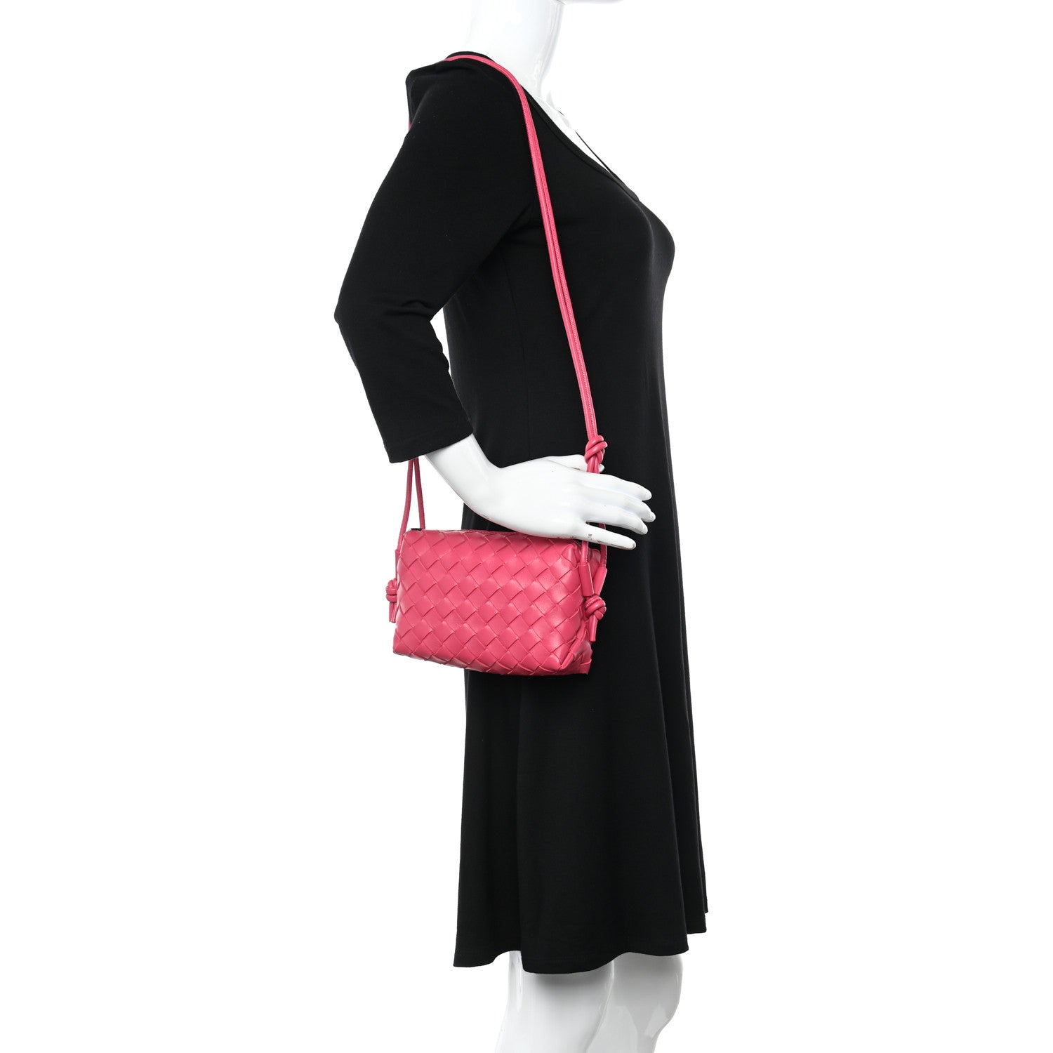 Bottega Veneta Nappa Intrecciato Mini Loop Camera Bag Cranberry 2 of 9