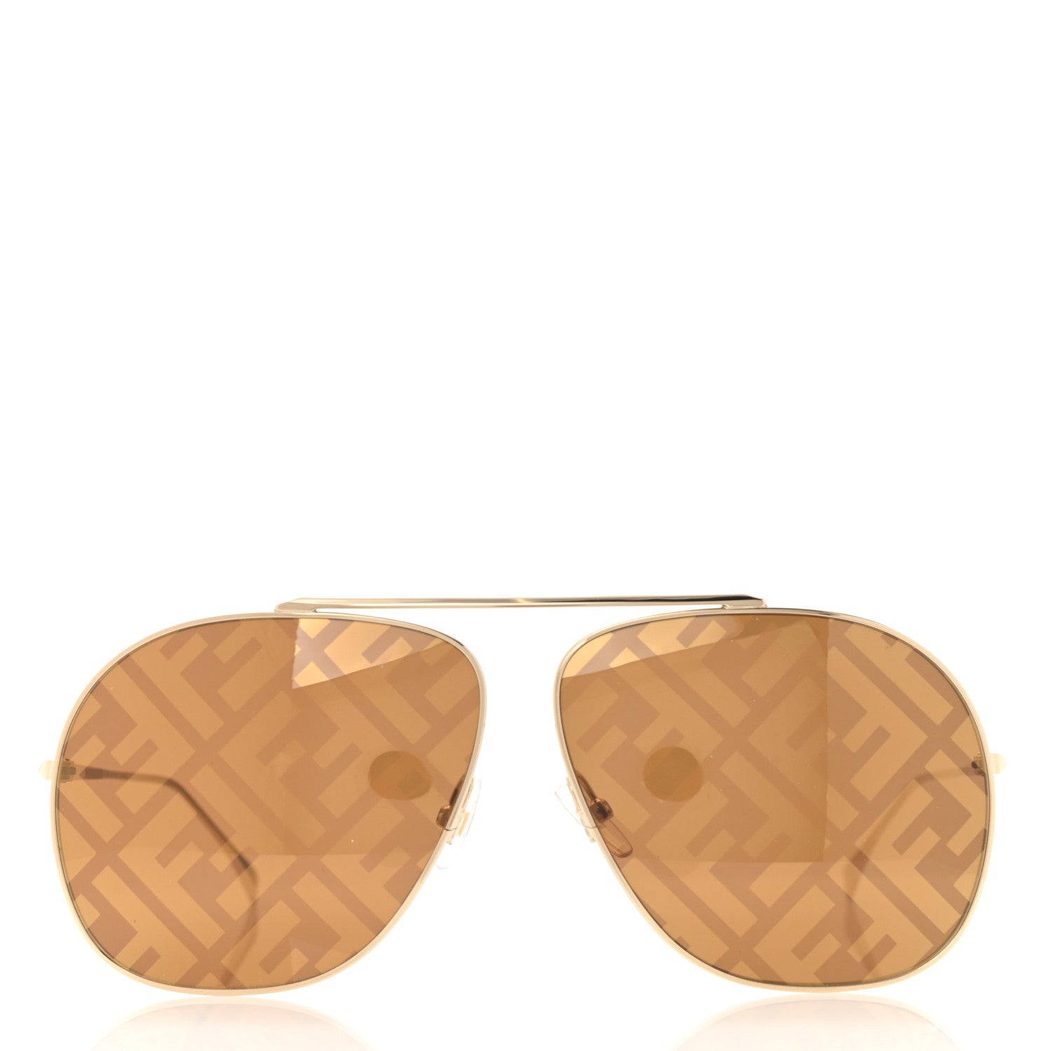Fendi Metal Fendi Forever Aviator Sunglasses FF0407/G/S Gold 3 of 6