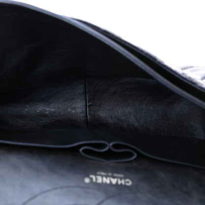 Chanel Metallic Aged Calfskin Quilted 2.55 Reissue 227 Flap Dark Navy Blue 5 of 11