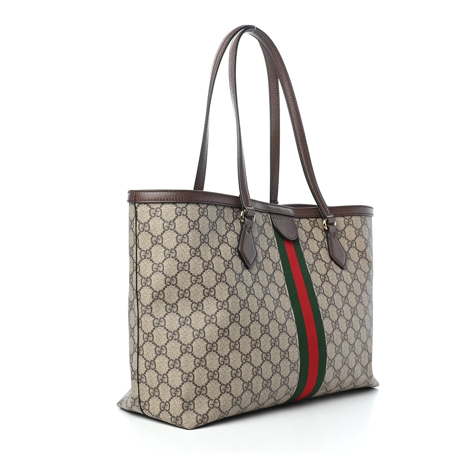 Gucci GG Supreme Monogram Medium Ophidia Shopping Tote Brown 3 of 9