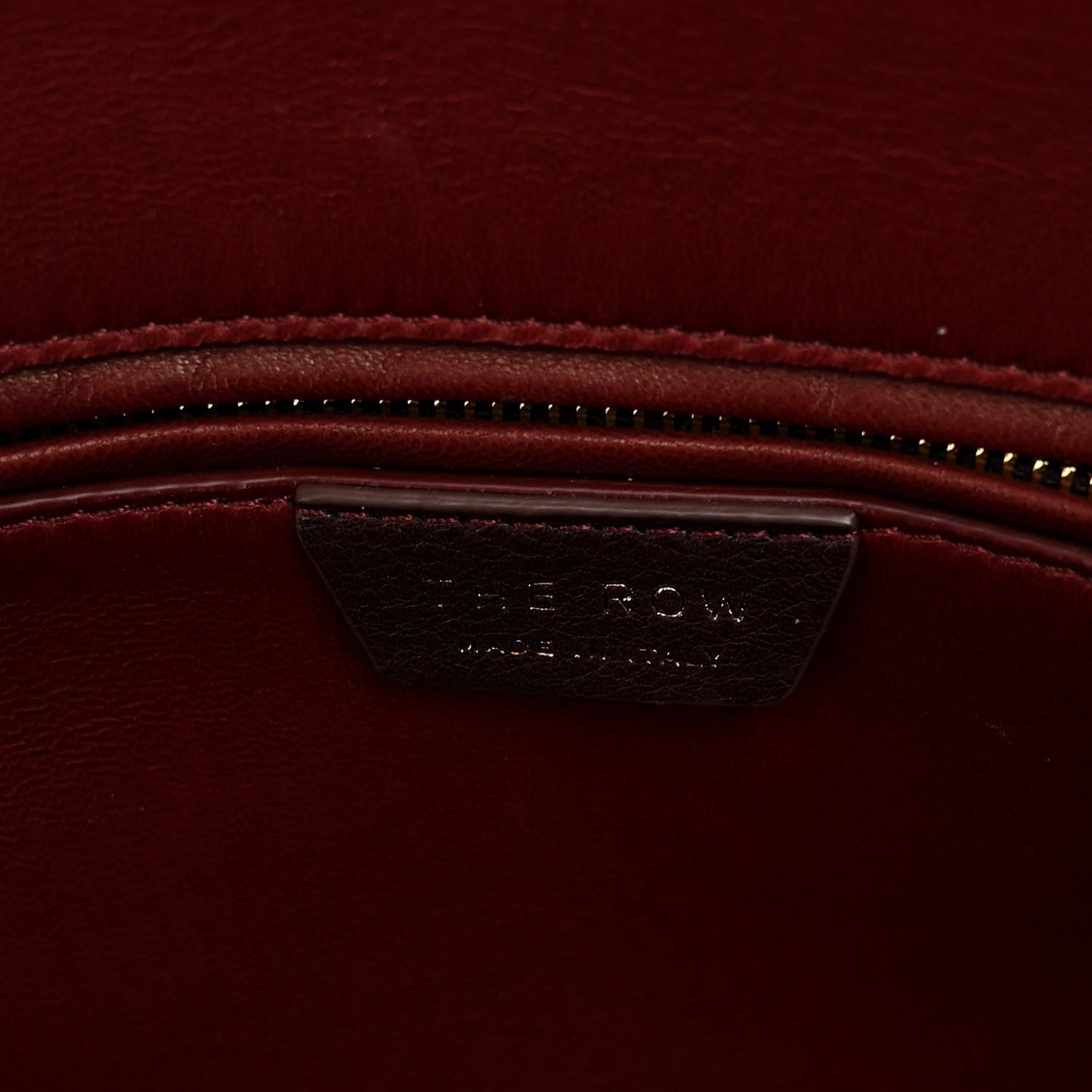 The Row Polished Saddle Calfskin Large Devon Bag Burgundy 6 of 9