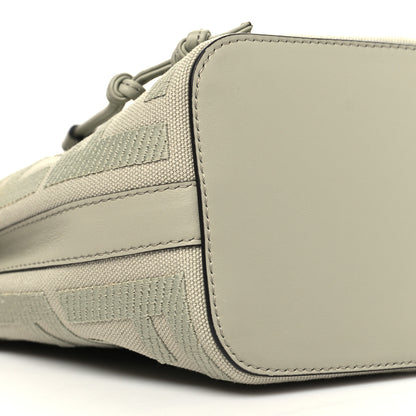 Fendi Canvas Vitello Grace F is Fendi FF Embroidered Mini Mon Tresor Bucket Bag Green Tea 9 of 10