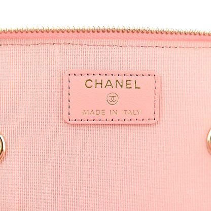 Chanel Caviar Quilted Small Vanity Case With Chain Pink 6 of 13