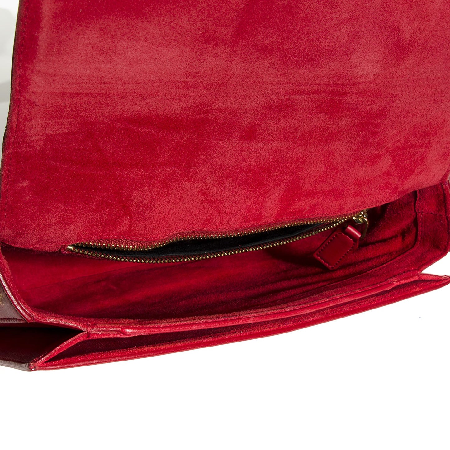 Calfskin Classic Y Satchel Red