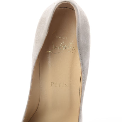 Christian Louboutin Suede Pigalle Follies 100 Pumps 38 Fume 6 of 7