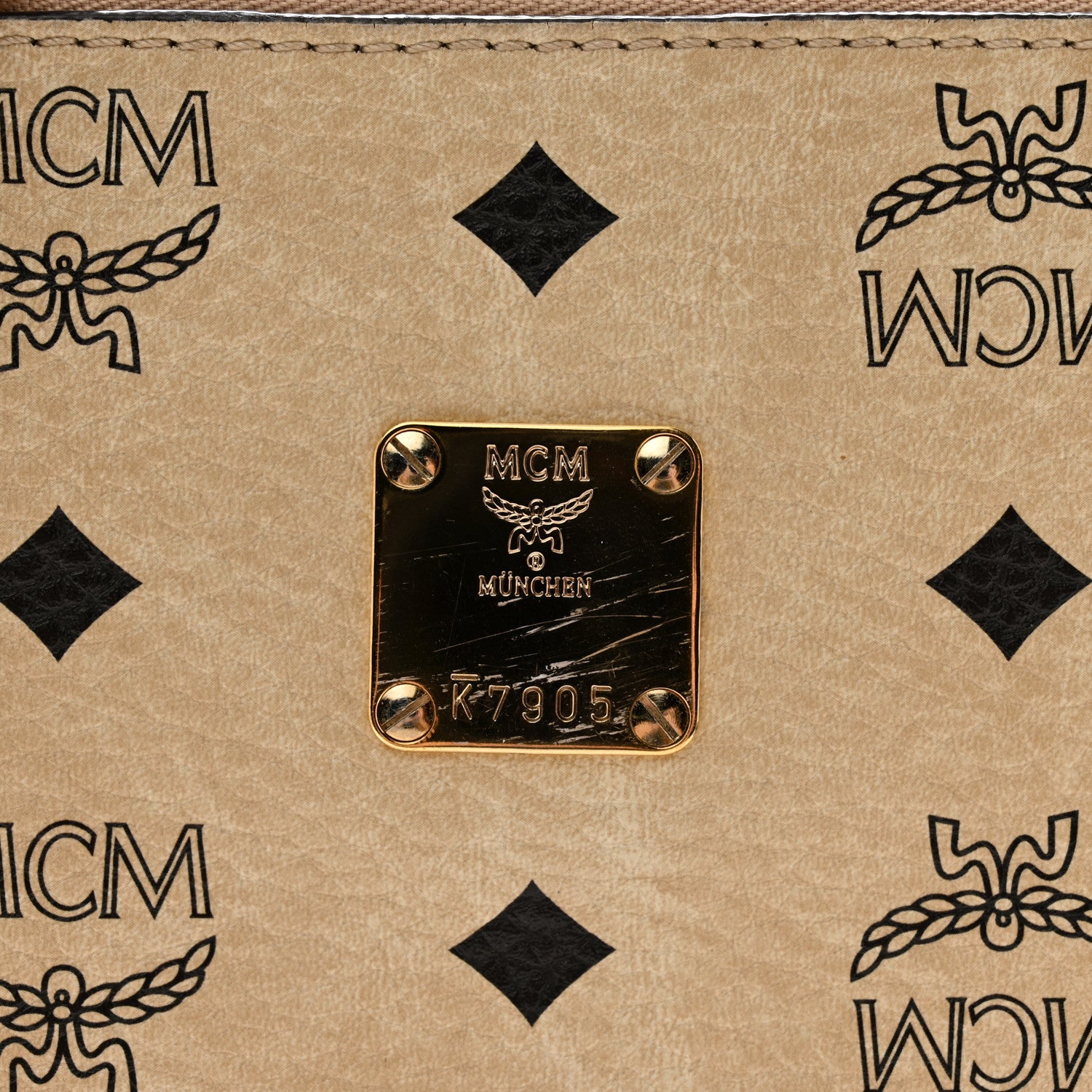 MCM Visetos Crossbody Pouch Beige 12 of 15
