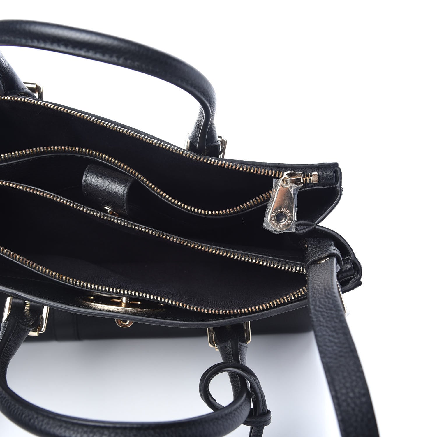 Mulberry Classic Grain Calfskin Small Bayswater Double Zip Tote Black 5 of 8