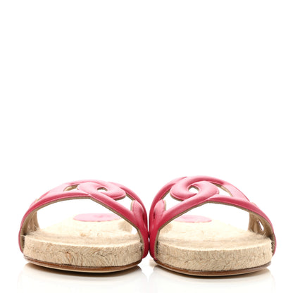Hermes Nappa Famosa Espadrille Sandals 36 Rosa Framboise 2 of 8