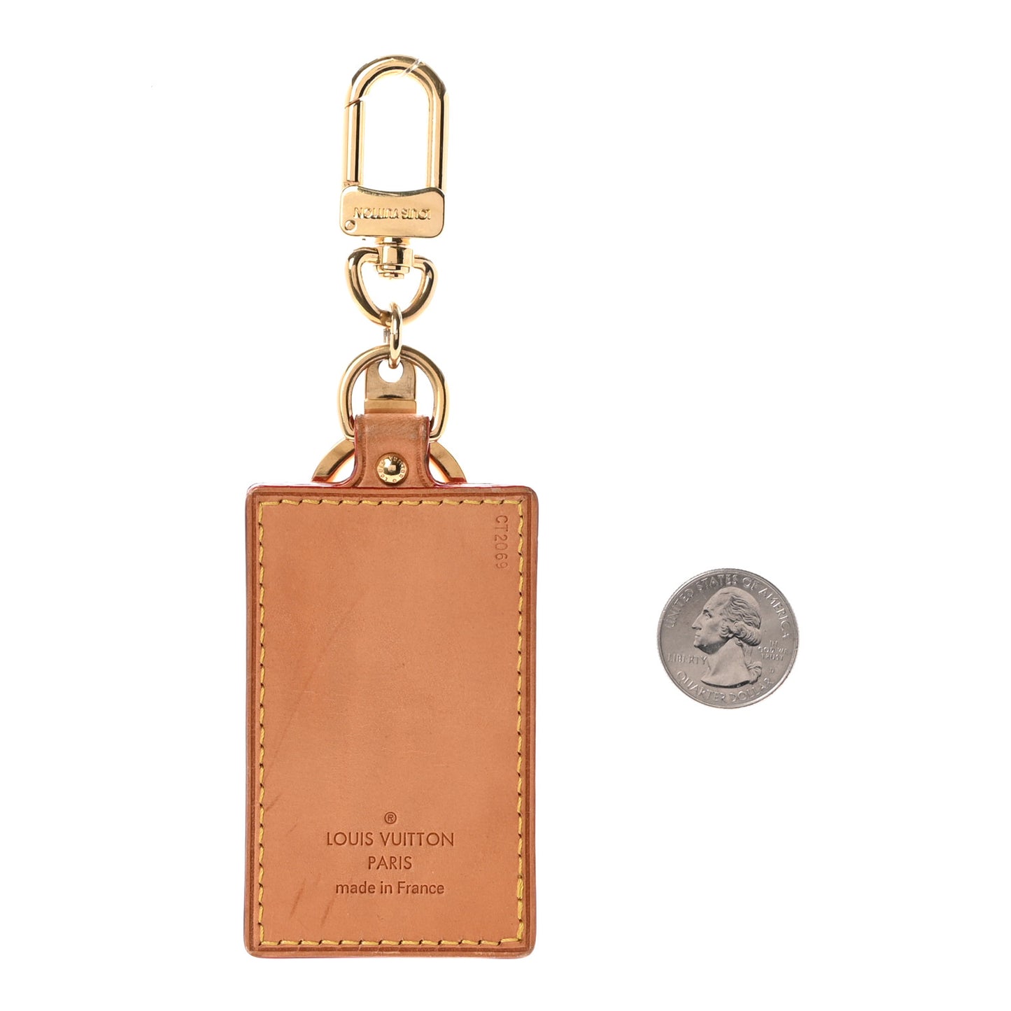 Vachetta Labels Key Ring Rusty
