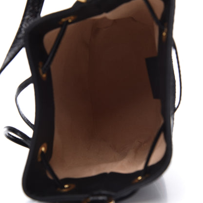 Gucci Suede Patent Web Mini Ophidia Bucket Bag Black 5 of 9
