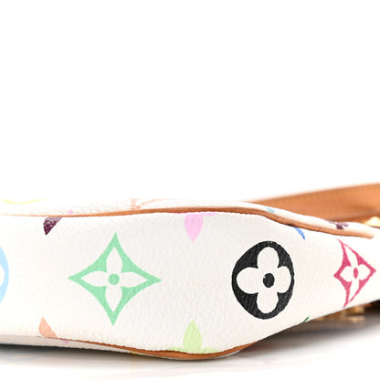 Louis Vuitton Monogram Multicolor Pochette Accessories White Long Strap 9 of 10