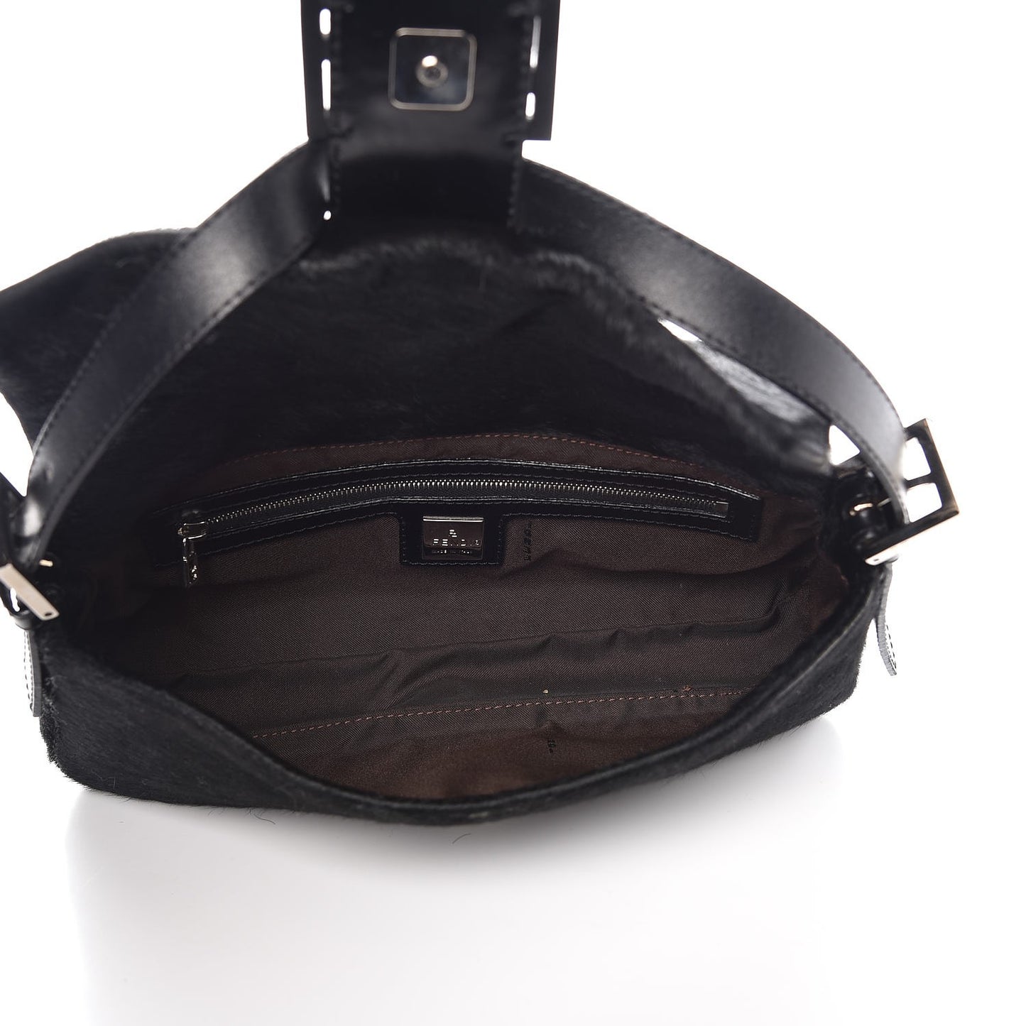 Calf Hair Baguette Black