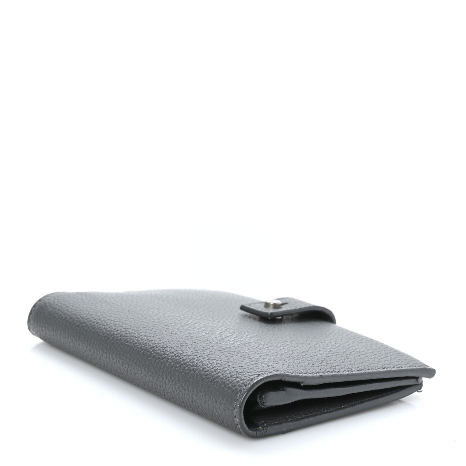 Saint Laurent Grained Calfskin Sac De Jour Compact Wallet Fog 4 of 8