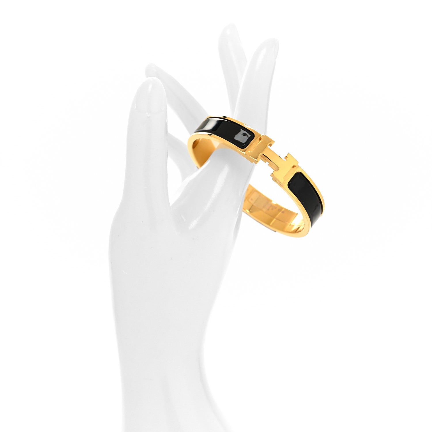 Hermes Enamel Narrow Clic Clac H Bracelet PM Black 2 of 5