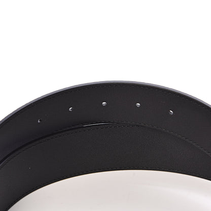 Gucci Textured Dollar Calfskin Nickel Double G 40mm Belt 90 36 Black 5 of 6