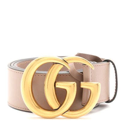 Gucci Calfskin Double G 40mm Belt 80 32 Porcelain Rose 1 of 5