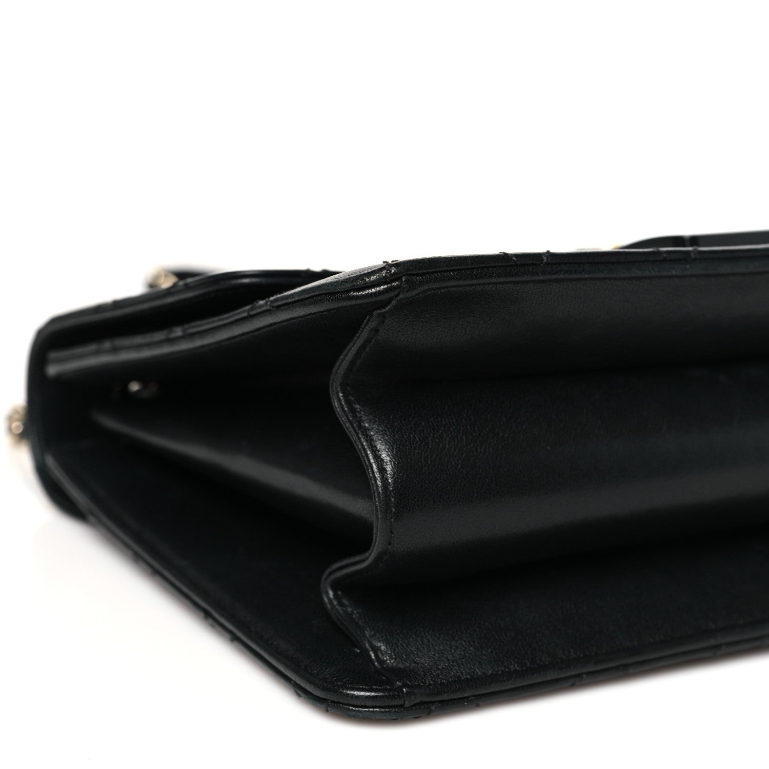 Chanel Sheepskin Quilted Large Beauty Lock Flap Black 9 of 11