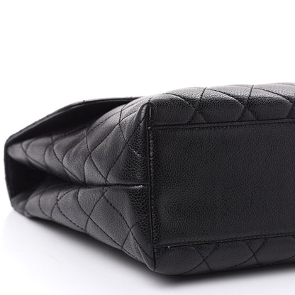 Chanel Caviar Quilted Jumbo Kelly Flap Black 11 of 15