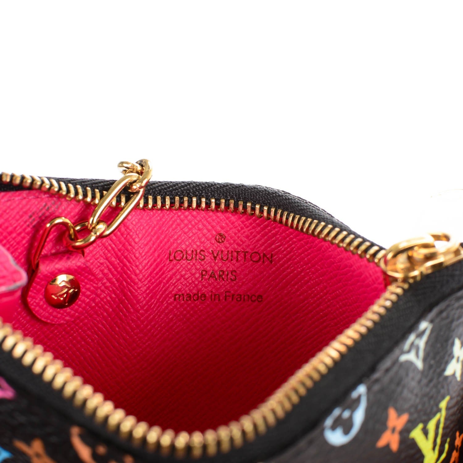 Louis Vuitton Monogram Multicolor Key Pouch Black Grenade 6 of 7