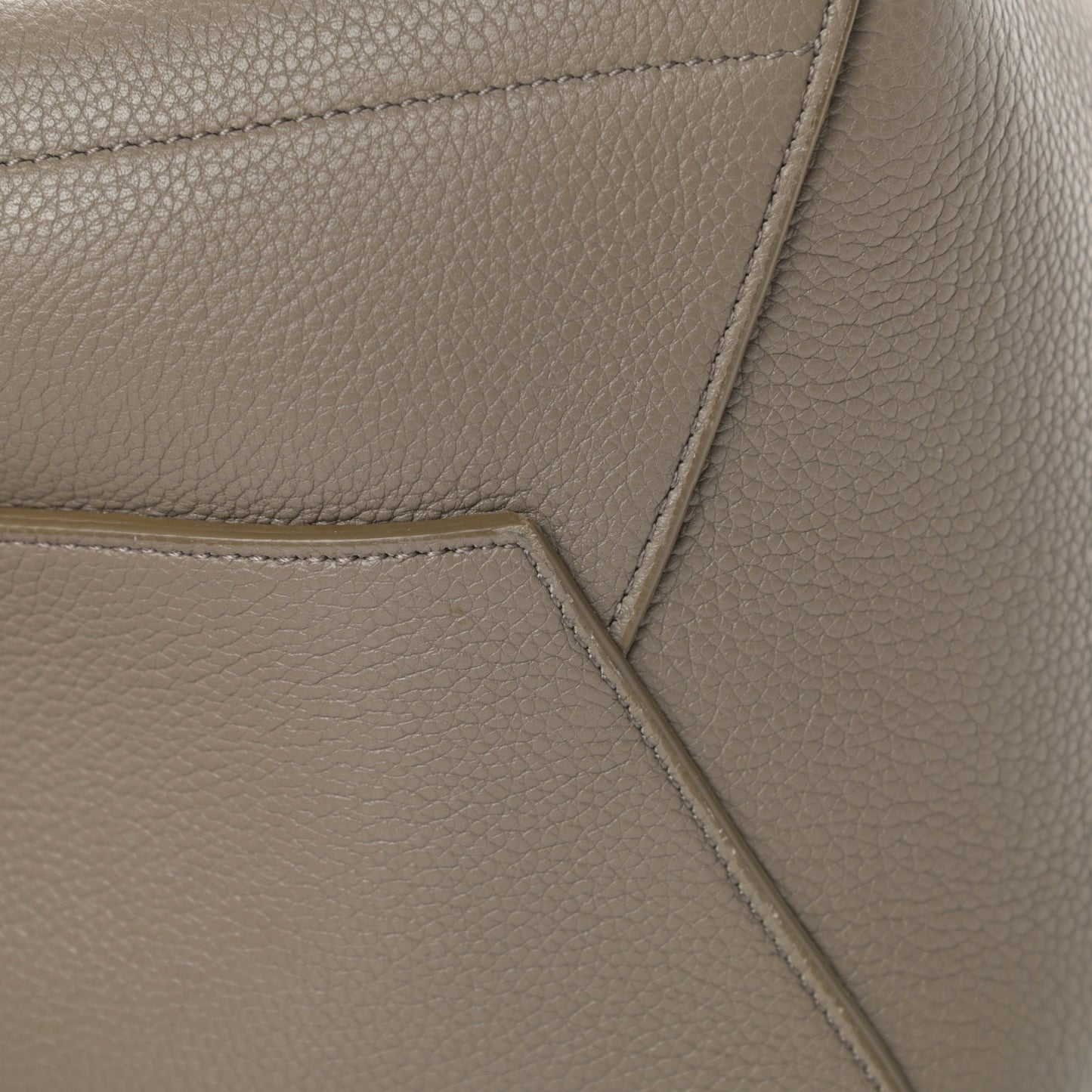 Soft Grained Calfskin Sangle Bucket Bag Taupe