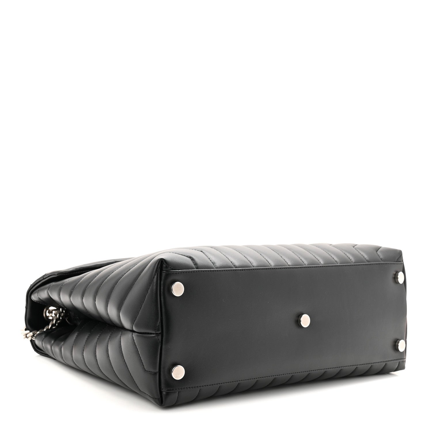 Saint Laurent Calfskin Y Quilted Monogram Large Loulou Chain Satchel Black 7 of 19