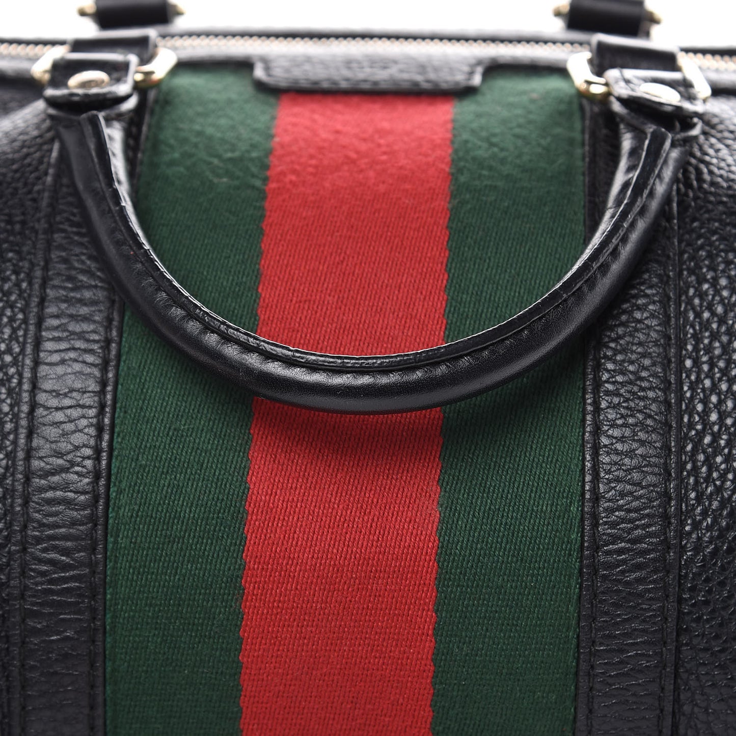Calfskin Vintage Web Medium Boston Black