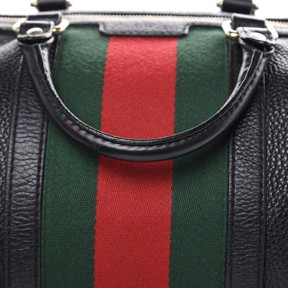 Gucci Calfskin Vintage Web Medium Boston Black 16 of 21