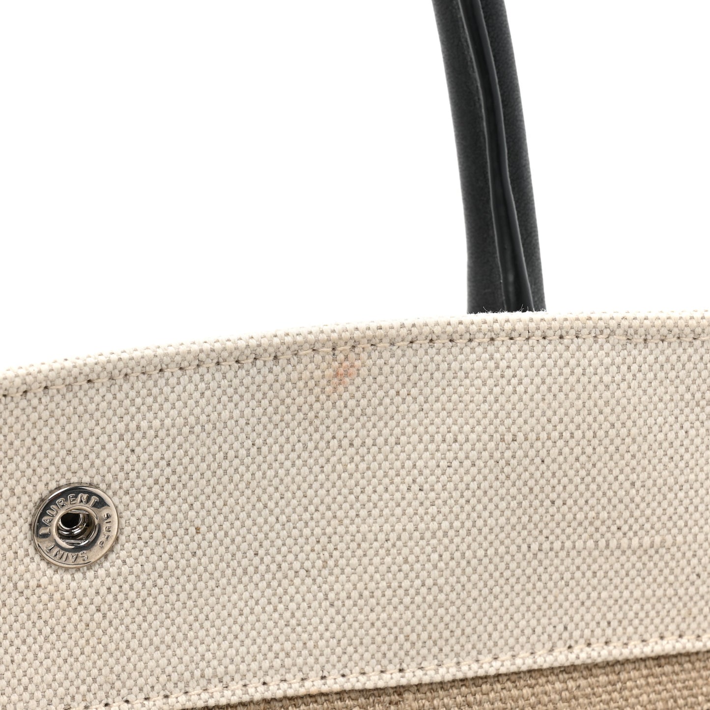 Linen Calfskin Rive Gauche Tote Optic White