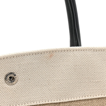 Saint Laurent Linen Calfskin Rive Gauche Tote Optic White 10 of 12