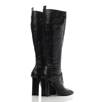 Louis Vuitton Eel Instinct High Boots 40 Black 4 of 12