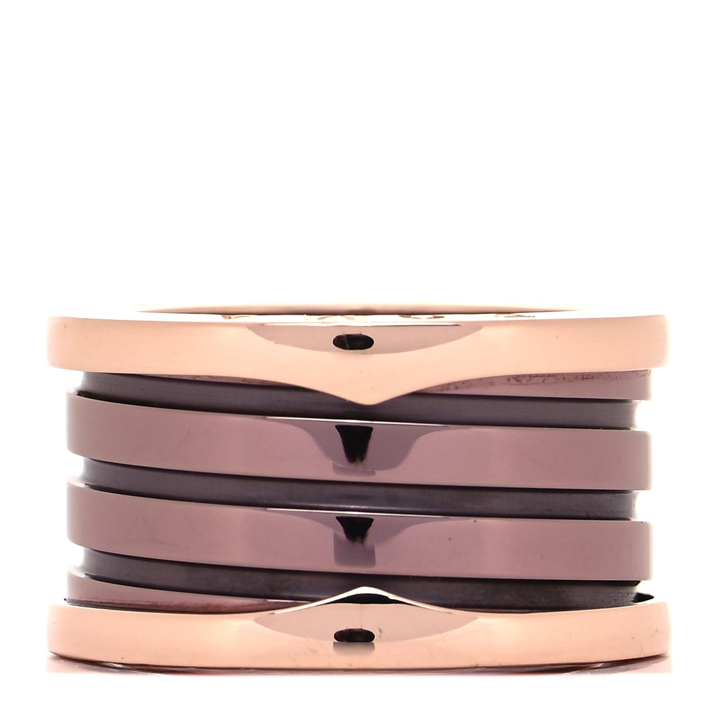 18K Rose Gold Bronze Cermet Roma B.Zero1 Four-Band Ring 51 5.75