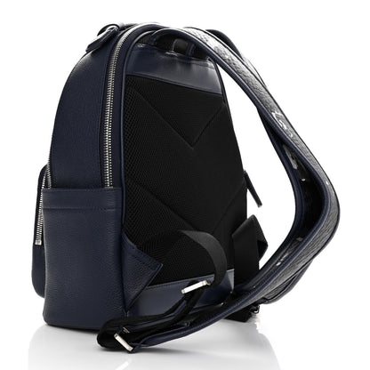 MCM Calfskin Visetos Floral Leopard Klassik Small Stark Backpack Blue Black 3 of 12