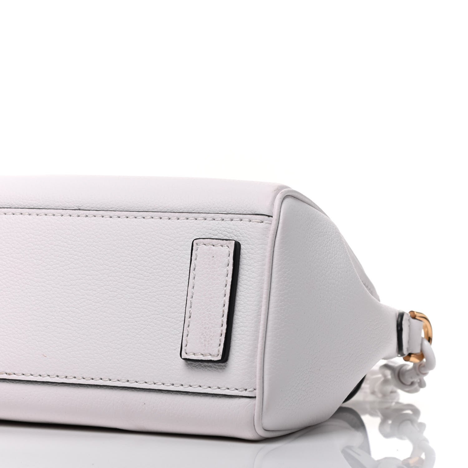 Versace Grained Calfskin Small La Medusa Top Handle Bag White 8 of 10