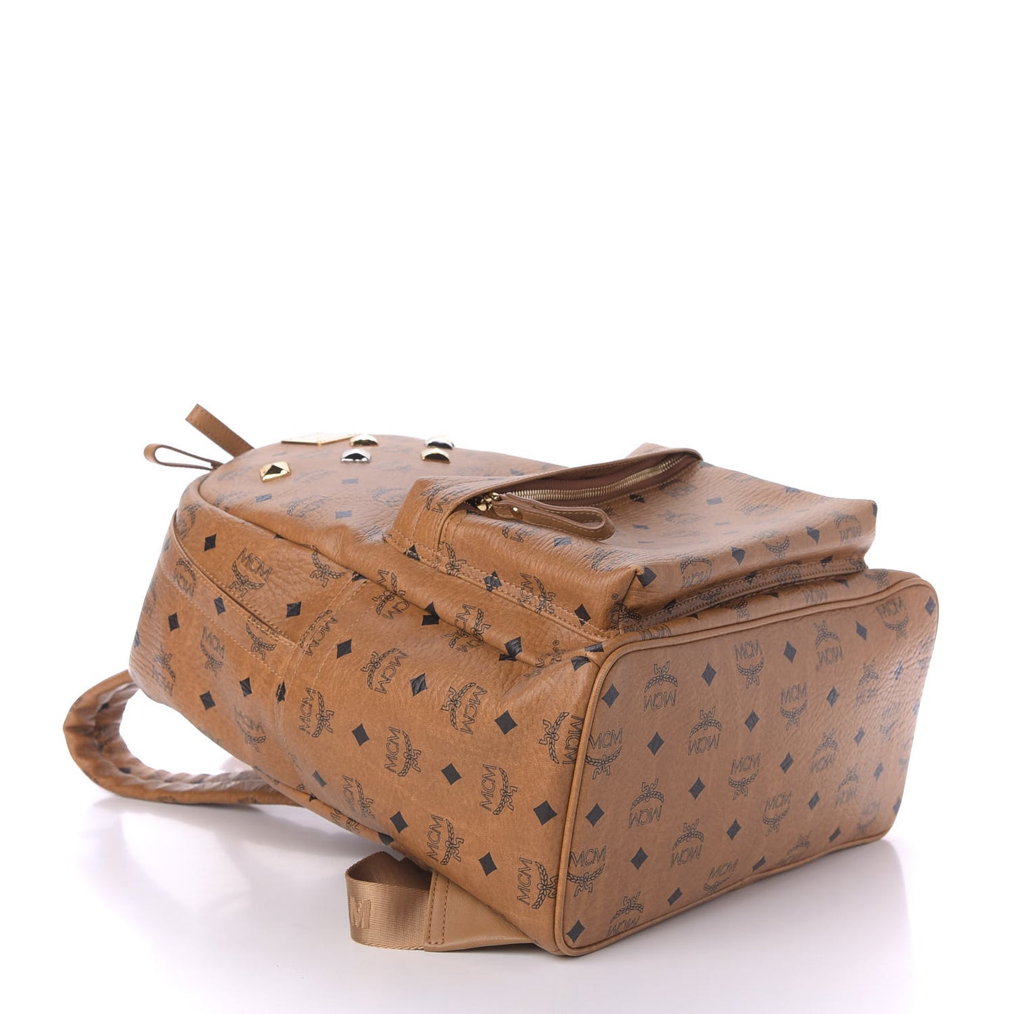 Visetos Medium Sprinkle Stud Stark Backpack Cognac