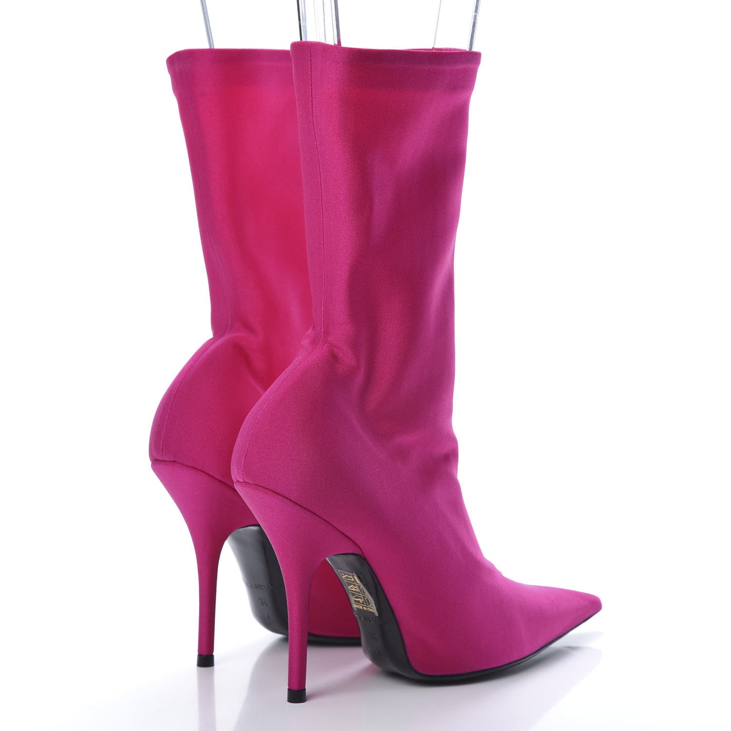 Jersey Crepe Extreme Pointed Toe Knife Booties 36 Dark Pink
