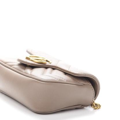Gucci Calfskin Matelasse Super Mini GG Marmont Shoulder Bag Porcelain Rose 8 of 10