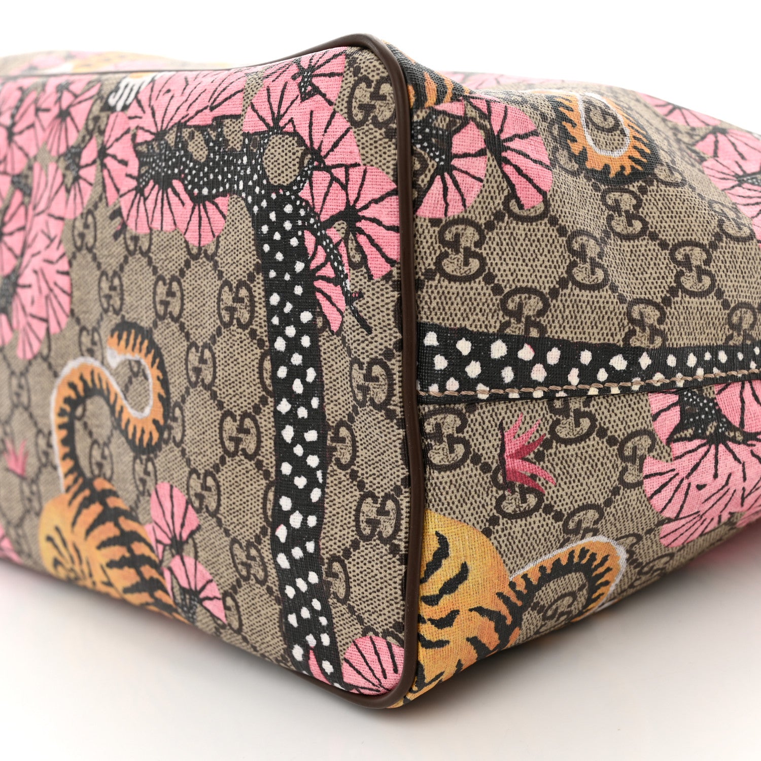 Gucci Soft GG Supreme Monogram Bengal Medium Crossbody Tote Beige Pink 13 of 13