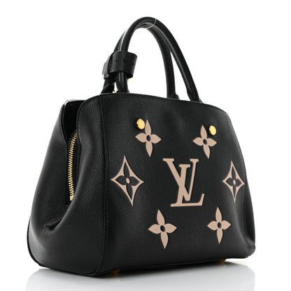 Louis Vuitton Empreinte Monogram Giant Montaigne BB Black Beige 2 of 9
