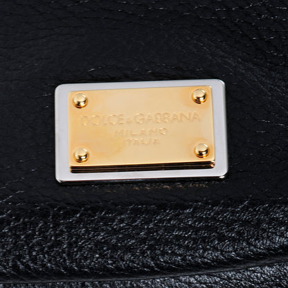 Dolce & Gabbana Grained Deerskin Medium Miss Sicily Satchel Black 11 of 11