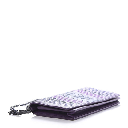 Bottega Veneta Nappa Intrecciato Embroidered Continental Wallet on Chain Mona Lisa Atlantic 4 of 9