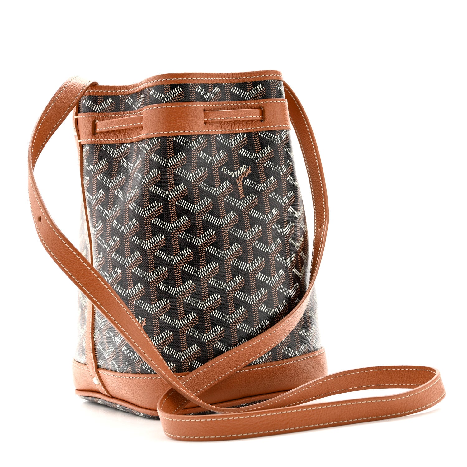Goyard Goyardine Petit Flot Bucket Bag PM Black Gold 3 of 12