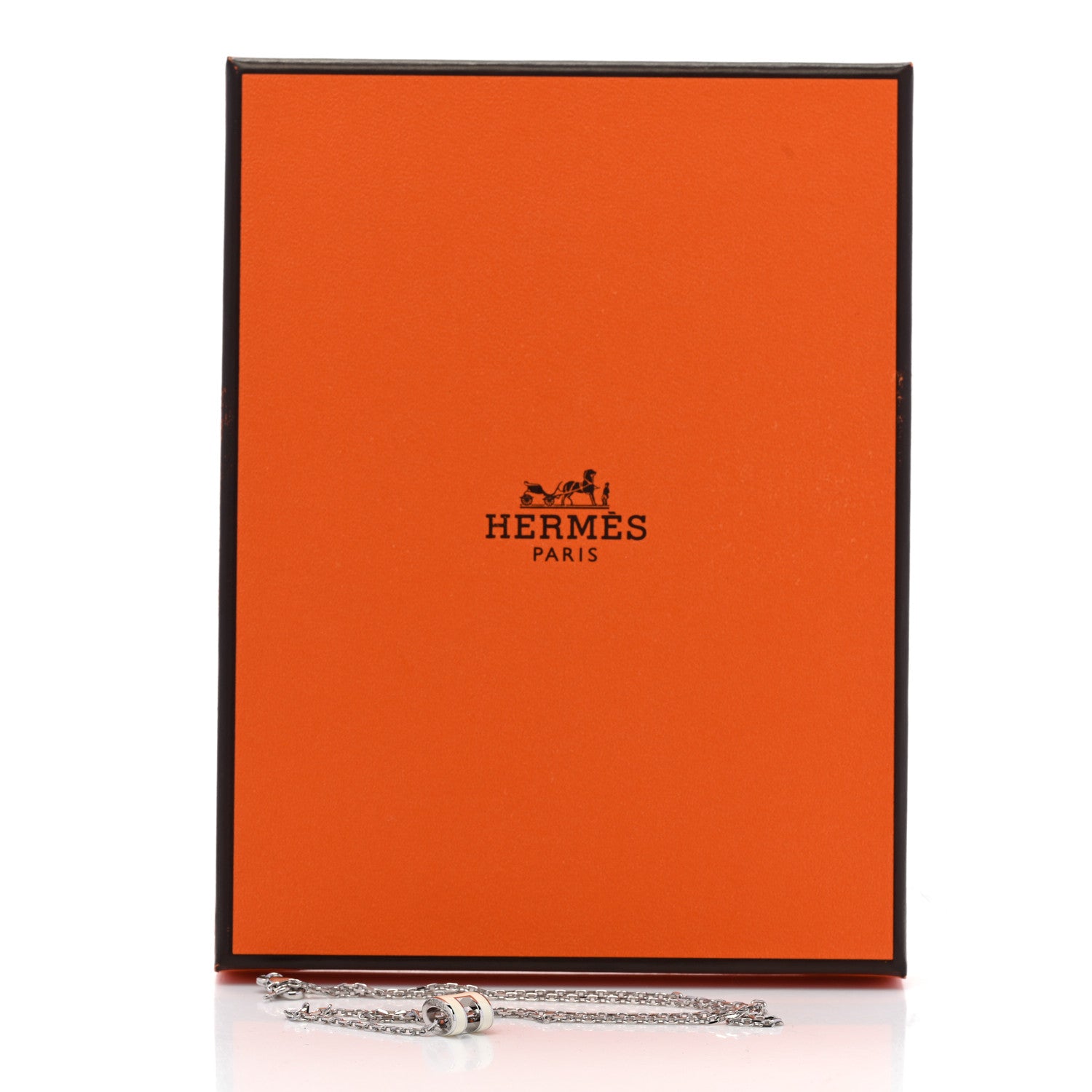 Hermes Palladium Mini Pop H Pendant Necklace Marron Glace 7 of 7