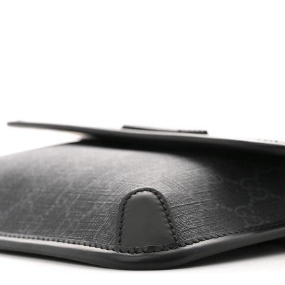 Gucci GG Supreme Monogram Web Slim Belt Bag Black Grey 10 of 13