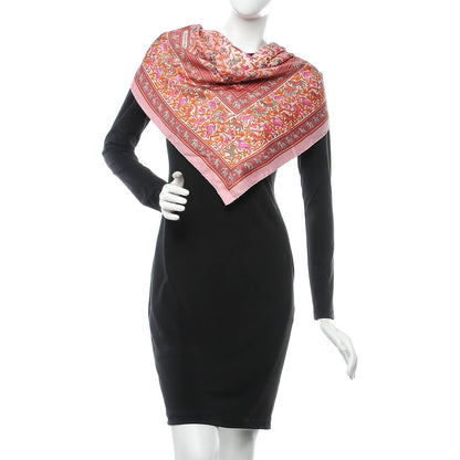 Hermes Silk Chasse En Inde Scarf 90 Cuivre Rose Vieux Rose 2 of 6