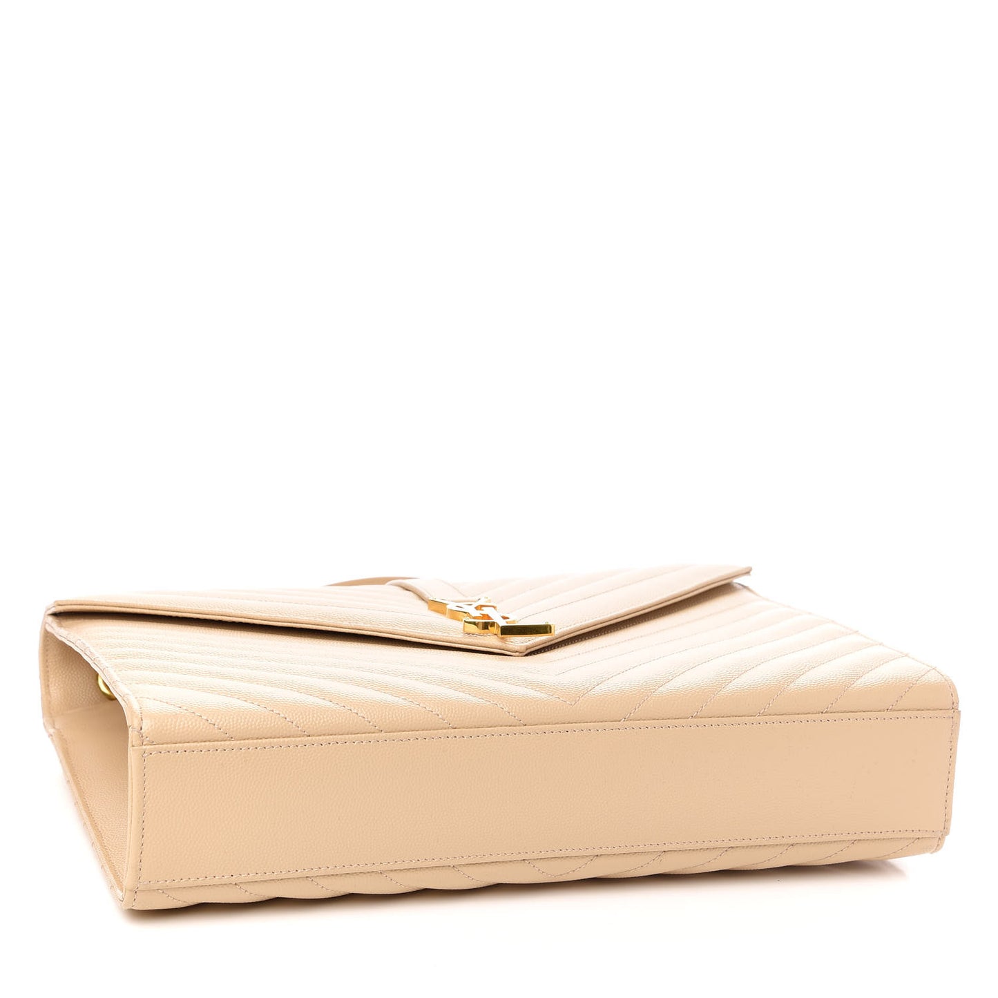 Grain De Poudre Matelasse Chevron Large Monogram Satchel Nude Powder