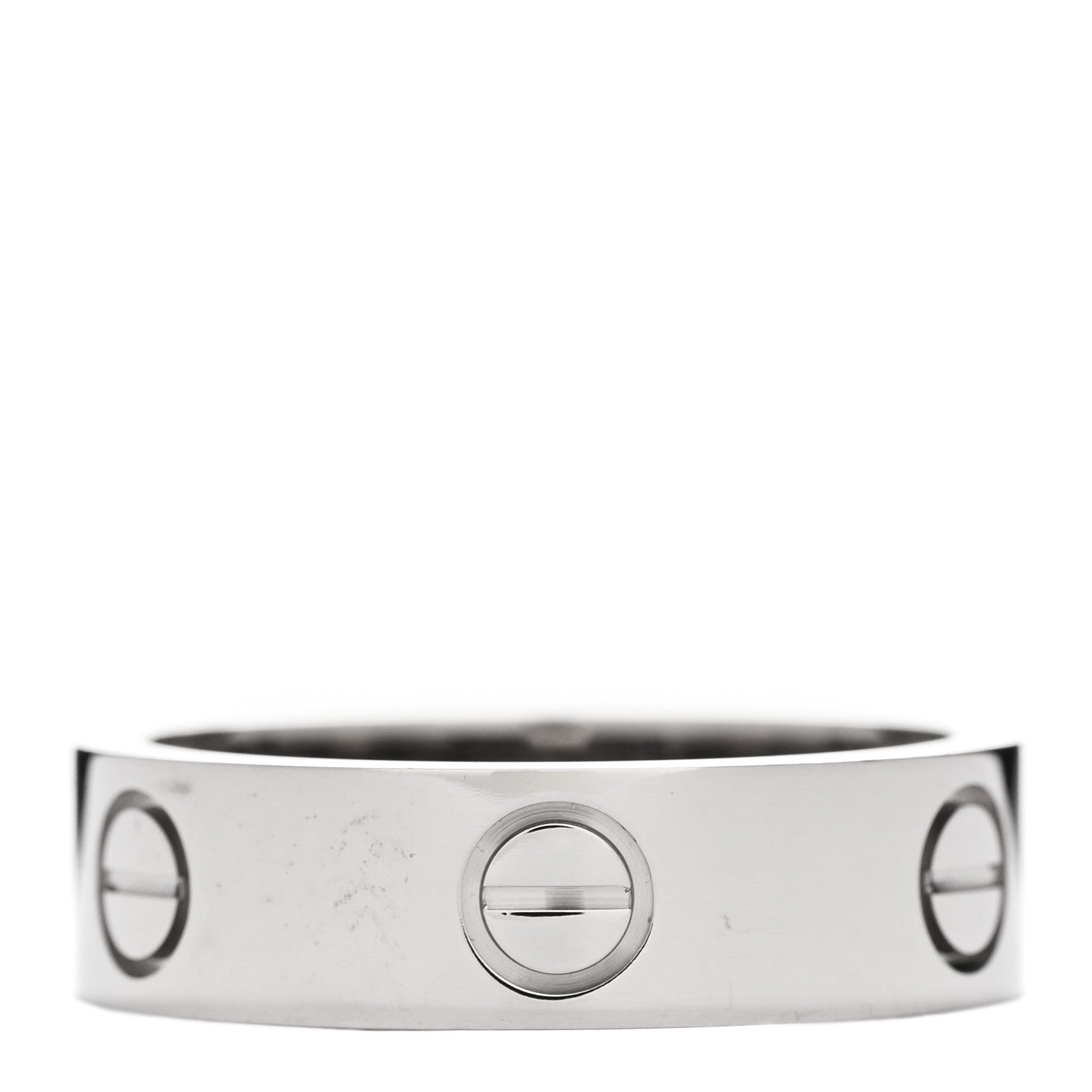 Cartier 18K White Gold 5.5mm LOVE Ring 54 6.75 2 of 5